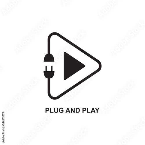 PLUG AND PLAY ICON , VIDEO ICON