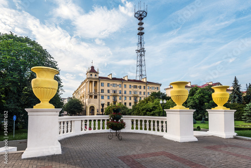 Columns with Yellow Vases near Victory Square photo