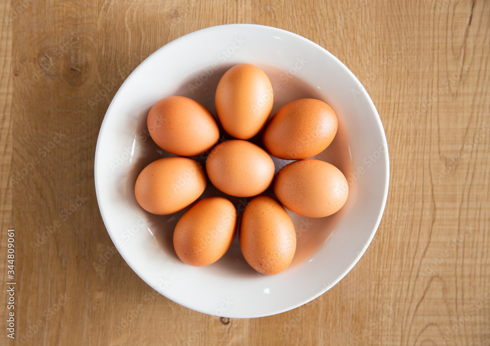 A plate of raw chicken egg A plate of raw chicken egg
