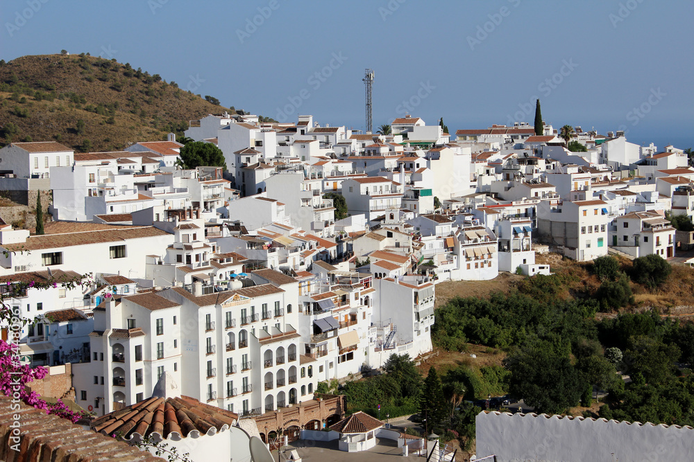 Paisaje del pueblo de Frigiliana (Málaga). Declarado uno de los pueblos más bonitos de España 