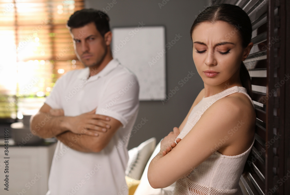 Couple quarreling due to jealousy in relationship at home Couple quarreling due to jealousy in relationship at home