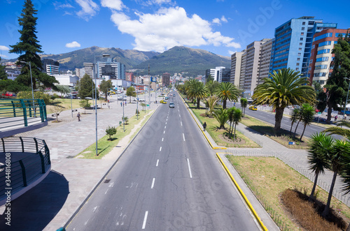 modern avenue in Quito Ecuador