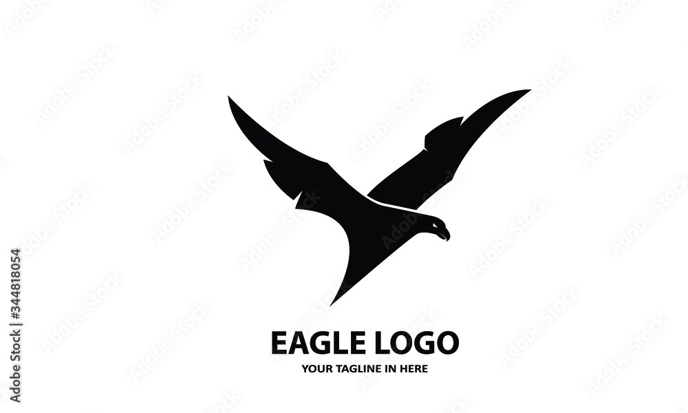 silhouette A simple eagle, suitable for business symbols or logos silhouette A simple eagle, suitable for business symbols or logos