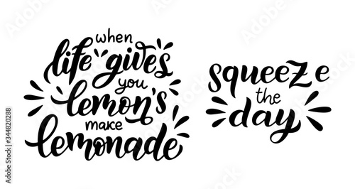 Hand drawn lettering - set for typography poster.