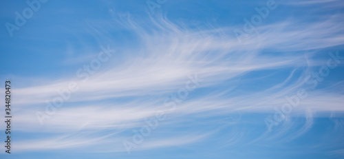 Blue sky background with cirrus clouds  clouds pattern