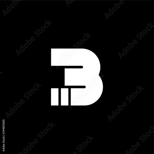 Vector Bold Geometric Fading Lines Logo Number 3