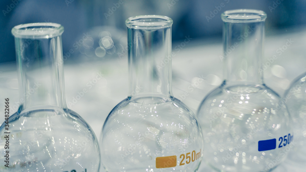 Testing Bottles In Science Laboratory Testing Bottles In Science Laboratory