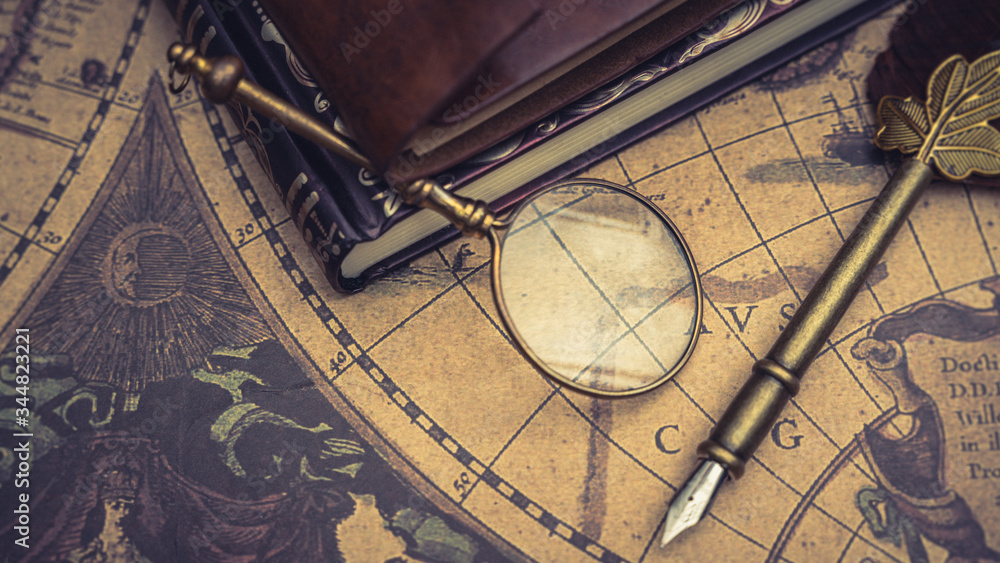 Fototapeta premium Magnifying Glass Pirate Collection