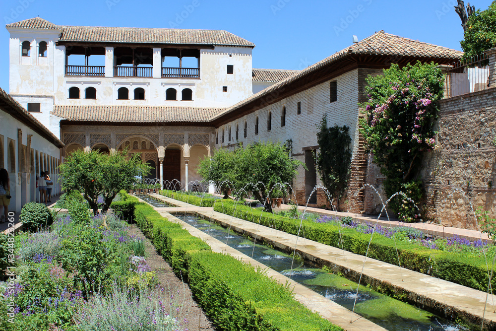 Palacio del Generalife en la Alhambra de Granada (Andalucía, España)
