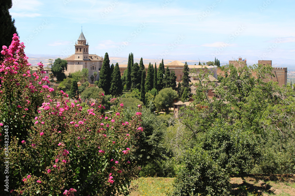 Landscape of the Alhambra in Granada, in Andalucia (Spain)