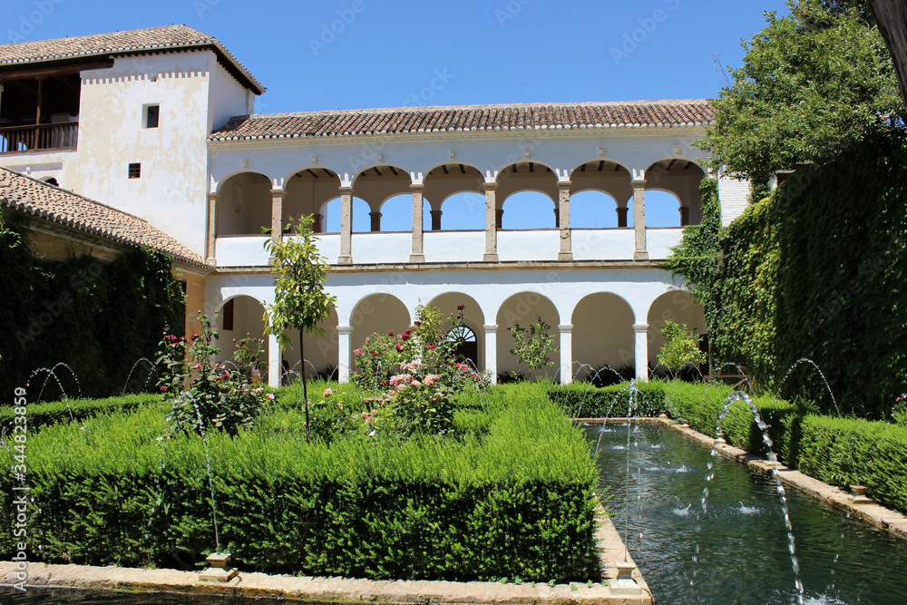 Palacio del Generalife en la Alhambra de Granada (Andalucía, España)