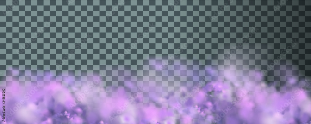 Lilac vector cloudiness ,fog or smoke on dark checkered background.Cloudy sky or smog over the city.Vector illustration. Lilac vector cloudiness ,fog or smoke on dark checkered background.Cloudy sky or smog over the city.Vector illustration.