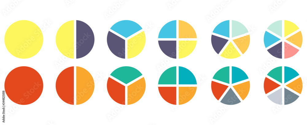 Pie chart set on white background. Vector Pie chart set on white background. Vector