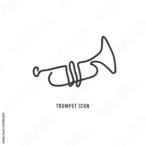 trumpet vector line icon