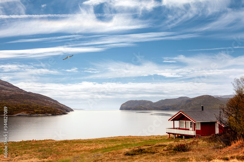 Einsames Ferienhaus an einem wunderschönen Fjord in Norwegen