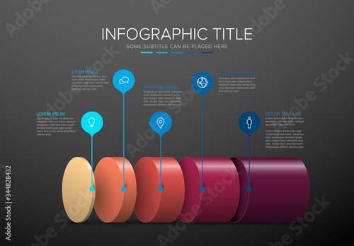 Vector Infographic layers template