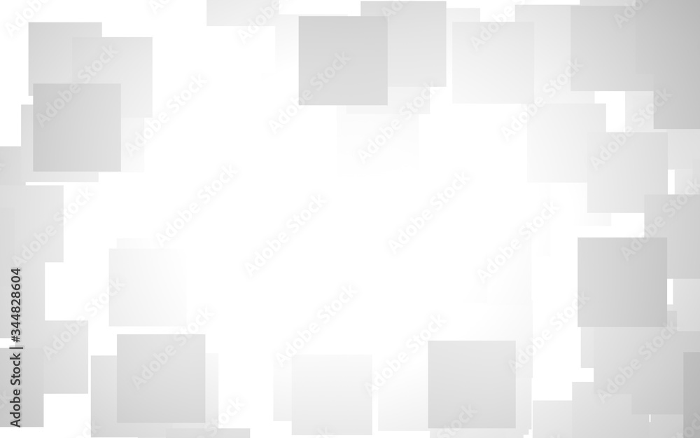 White abstract background. Misty backdrop with grey squares. 3D illustration