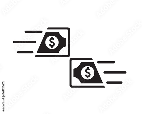 Modern money transfer icon vector, balance or fund transfer icon, online money transfer vector icon