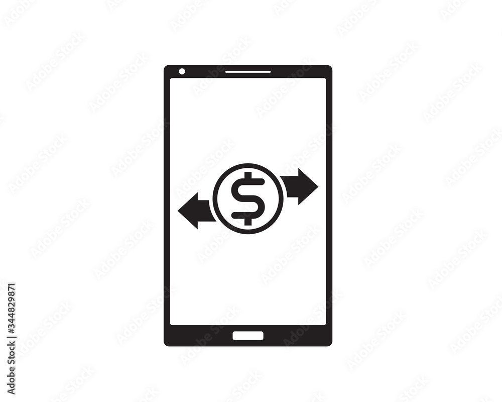 Mobile Money transfer icon vector Mobile Money transfer icon vector
