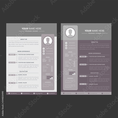 Resume Curriculum Vitae Design