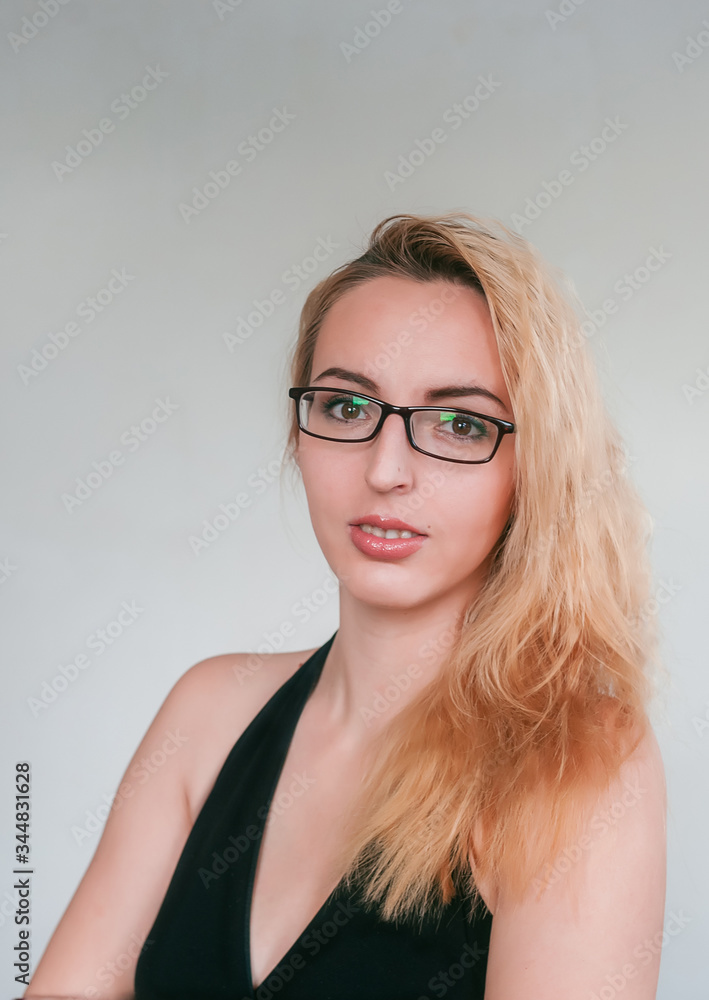 Business woman portrait on a white background. Business woman portrait on a white background.