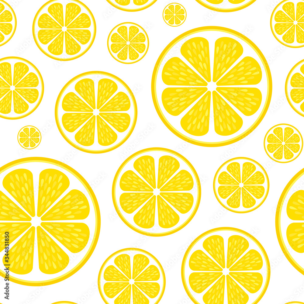 Seamless lemon pattern. Bright yellow fruit background Seamless lemon pattern. Bright yellow fruit background