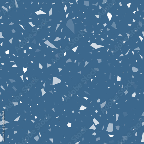 Terrazzo flooring vector seamless pattern. Modern vector illustration for fabric print, wrapping paper, flooring. Classic venetian terrazzo style of floor of natural stone, granite, quartz.