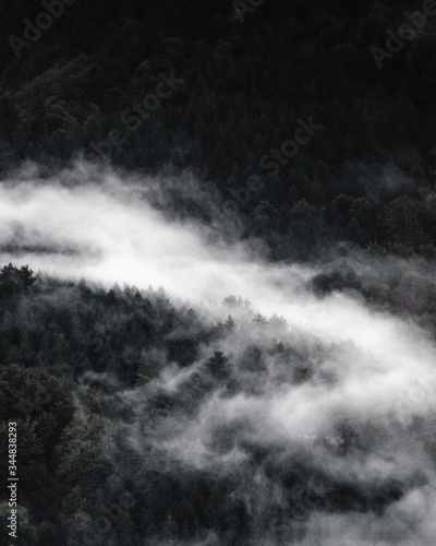 mountain and cloud