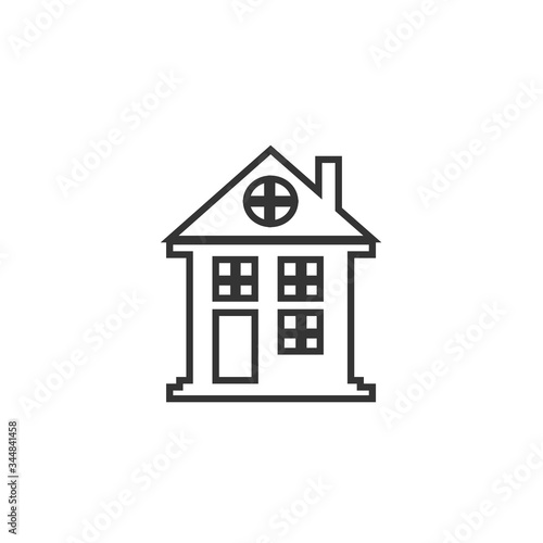 2 floor house icon vector illustration design
