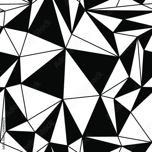 Seamless mosaic texture. Vector kaleidoscope background. Watercolor geometric pattern. Stained glass effect.