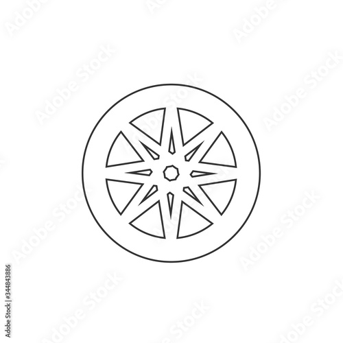 car wheel rim icon vector illustration design