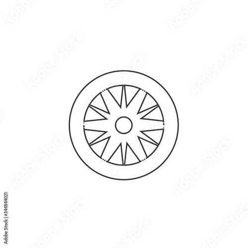 car wheel rim icon vector illustration design