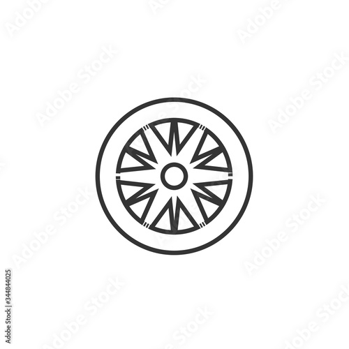 car wheel rim icon vector illustration design