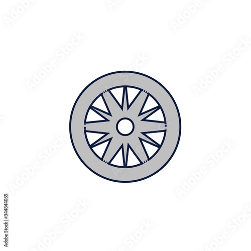 car wheel rim icon vector illustration design