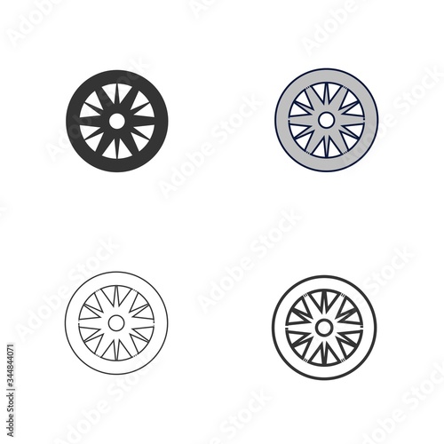 car wheel rim icon vector illustration design