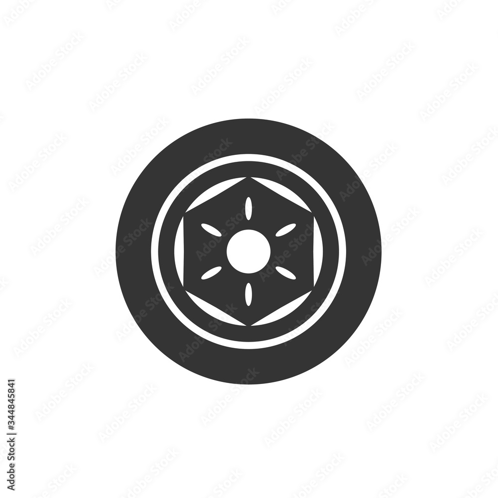 Fototapeta premium car wheel rim icon vector illustration design