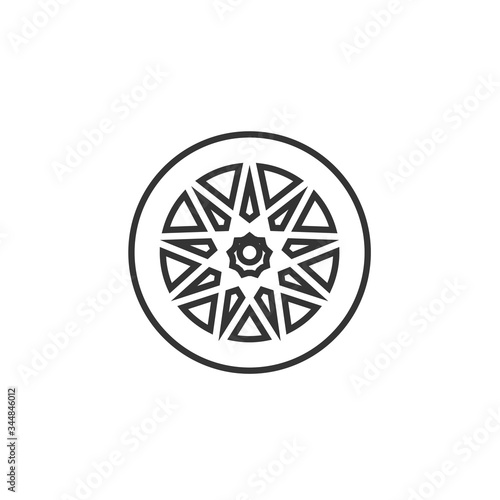car wheel rim icon vector illustration design