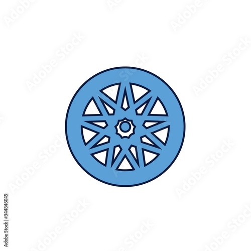 car wheel rim icon vector illustration design