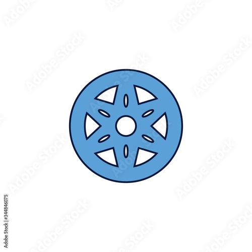 car wheel rim icon vector illustration design