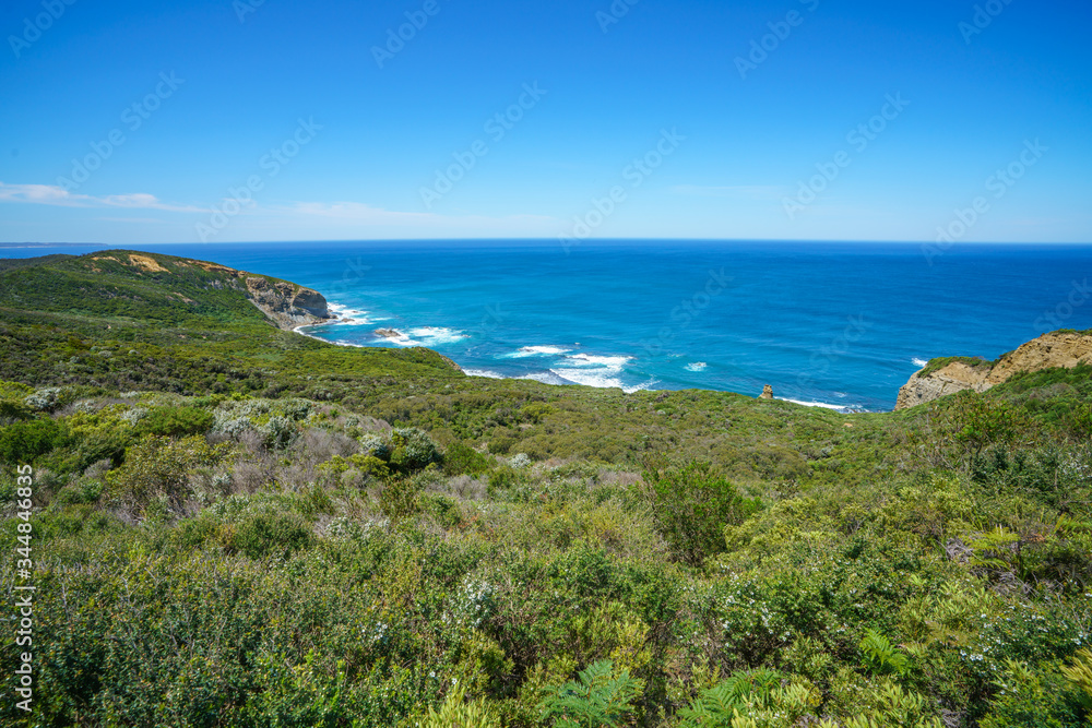 hiking the great ocean walk to milanesia beach, coast of victoria, australia