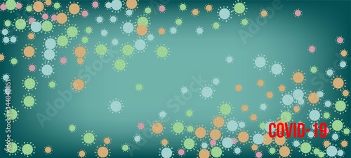 Covid-19 Quarantine nCoV Banner. Virus Protection Flat Corona Web 