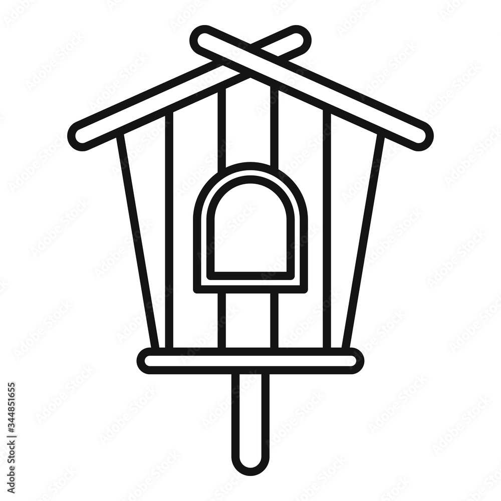 Modern bird house icon. Outline modern bird house vector icon for web design isolated on white background Modern bird house icon. Outline modern bird house vector icon for web design isolated on white background