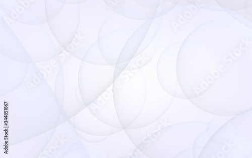 Fototapeta Naklejka Na Ścianę i Meble -  Abstract white background. Backdrop with light transparent bubbles. 3D illustration