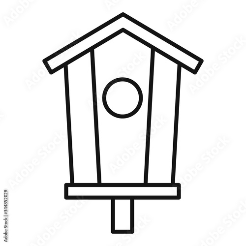 Decoration bird house icon. Outline decoration bird house vector icon for web design isolated on white background