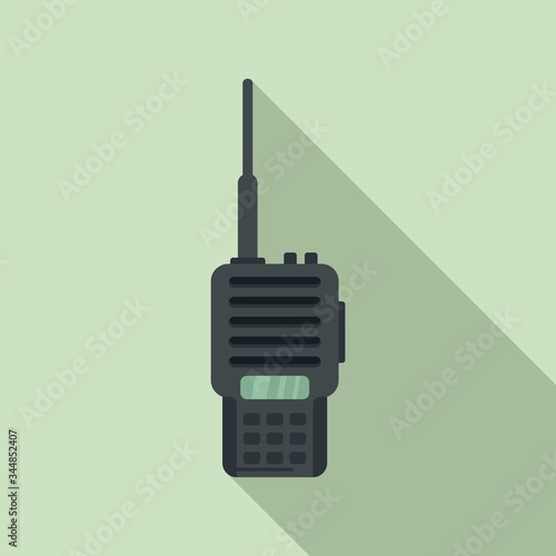 Walkie talkie icon. Flat illustration of walkie talkie vector icon for web design