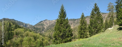 Start-Panorama auf einer Wanderung zum Zinnenberg/Spitzstein