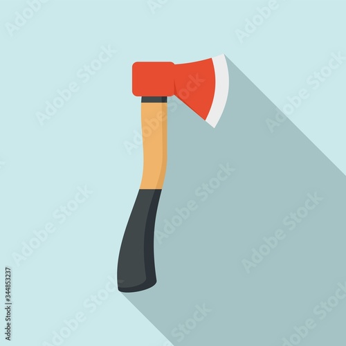 Camping axe icon. Flat illustration of camping axe vector icon for web design