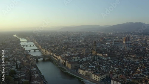 Wallpaper Mural Aerial view of Florence, tuscany, Italy. Flying over the Florence roof. Amazing aerial view of Florence. Torontodigital.ca