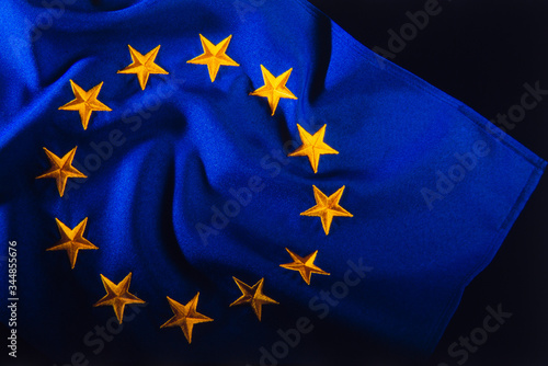 EU Flag close-up