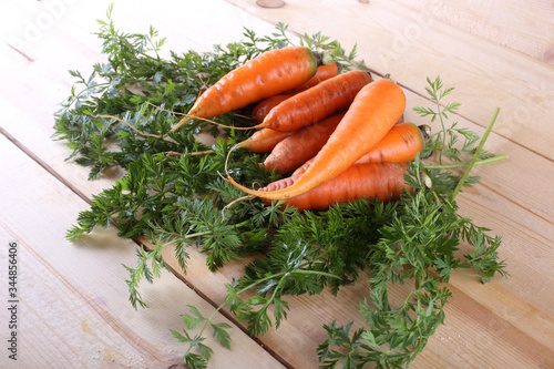 Carrots on table